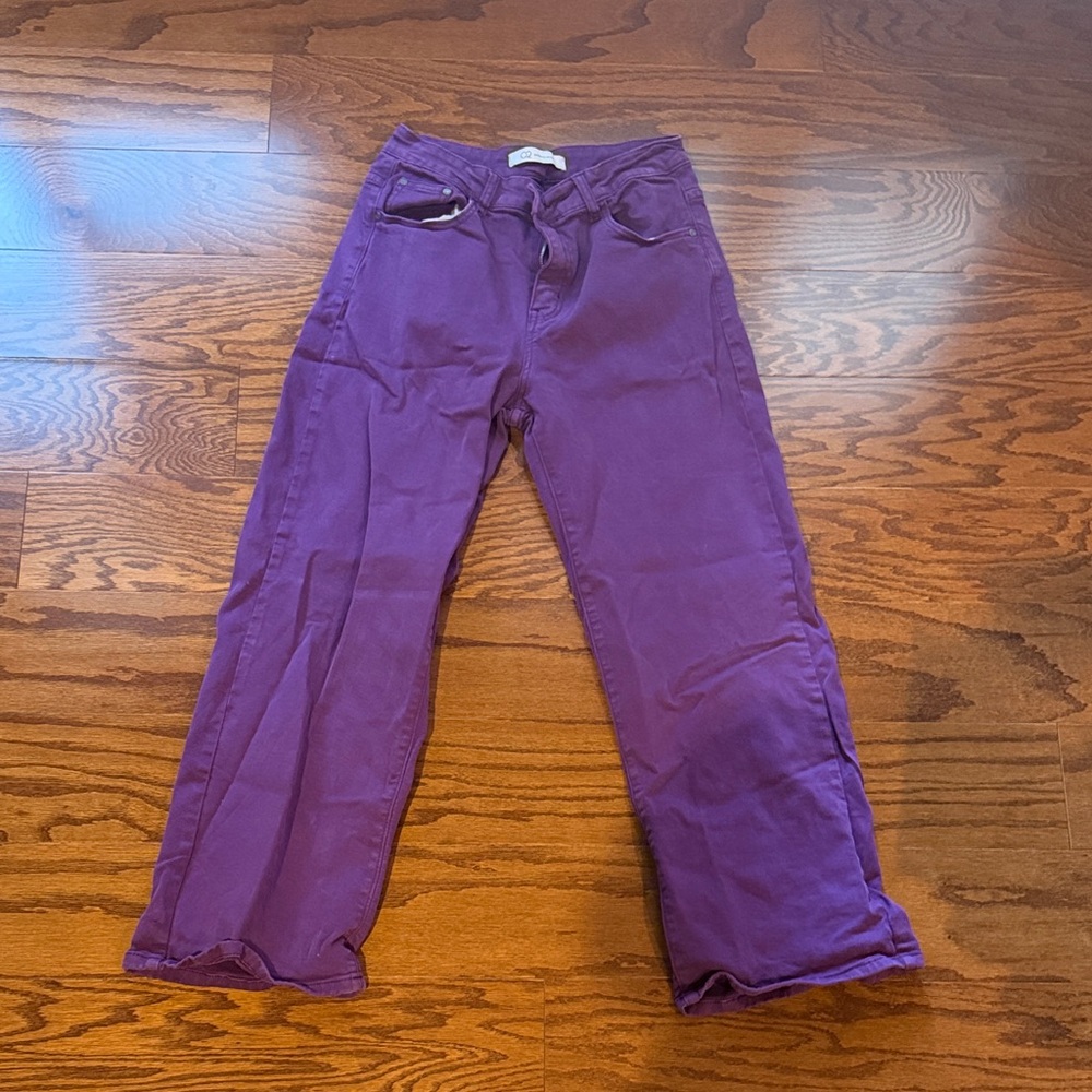 Q2 Purple Wide Leg Pants